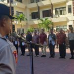 Polda Gorontalo gelar apel pengamanan pelantikan Presiden dan Wakil Presiden.