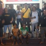 Tim Resmob Polda Gorontalo amankan tersangka penipuan piring palsu.