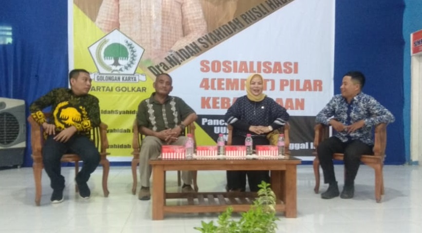 Agenda Perdana, Ida Syaidah Laksanakan Sosialisasi 4 Pilar Kebangsaan.