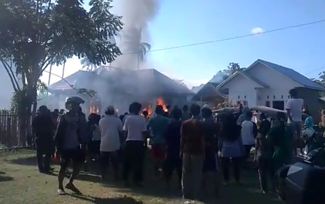 Sebuah Rumah di Kecamatan Dungalio Terbakar Tanpa Sisa.