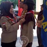 Setelah Menempuh Pejalanan Panjang, Peserta Saka Bahari Disambut di Rudis Gubernur