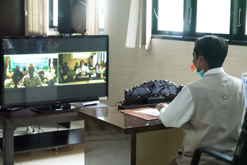 Penyerahan LKPD Kabgor T.A 2019 Digelar Melalui Media Teleconference