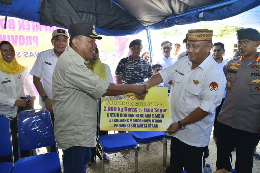 Pemprov Gorontalo Berbagi untuk Korban Banjir Bolaang Mongondow Utara