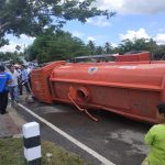 Menuju Ke TKP Kebakaran, Mobil BPBD Kabgor Alami Kecelakaan Tunggal