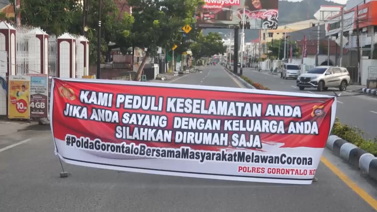 Cegah Penyebaran Virus Corona, Sejumlah Jalan di Gorontalo  Ditutup Sementara