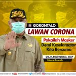 Cegah penyebaran Covid-19, warga Gorontalo wajib pakai masker.