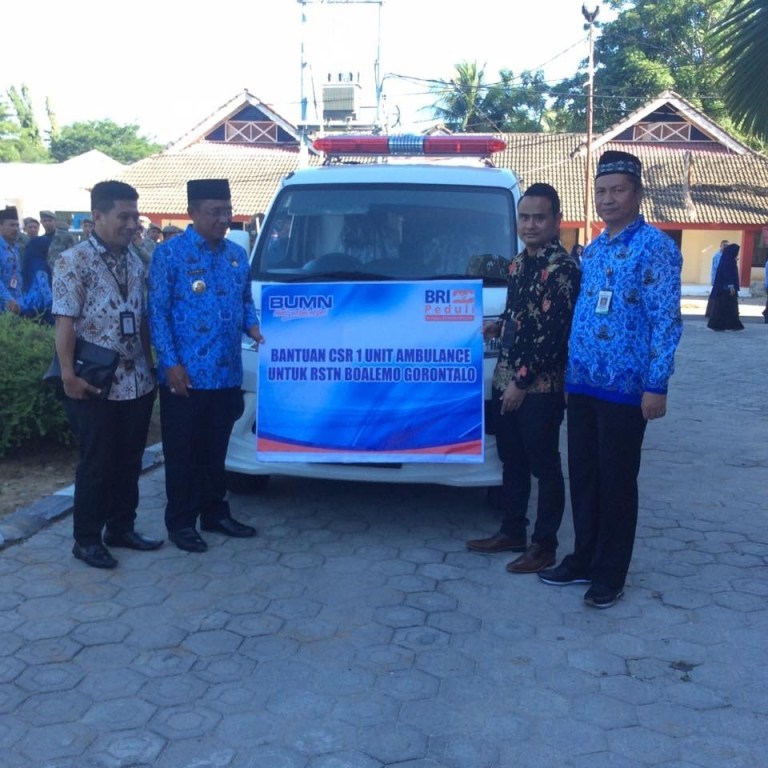 Pemkab Boalemo Terima Satu Unit Mobil Ambulance Dari BRI Tilamuta