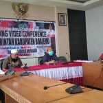 video confrence evaluasi PSBB Boalemo