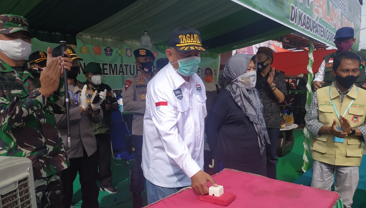 Pemkab Gorontalo Canangkan Pasar Kayu Bulan Limboto Sebagai Kawasan Norma Prilaku Baru