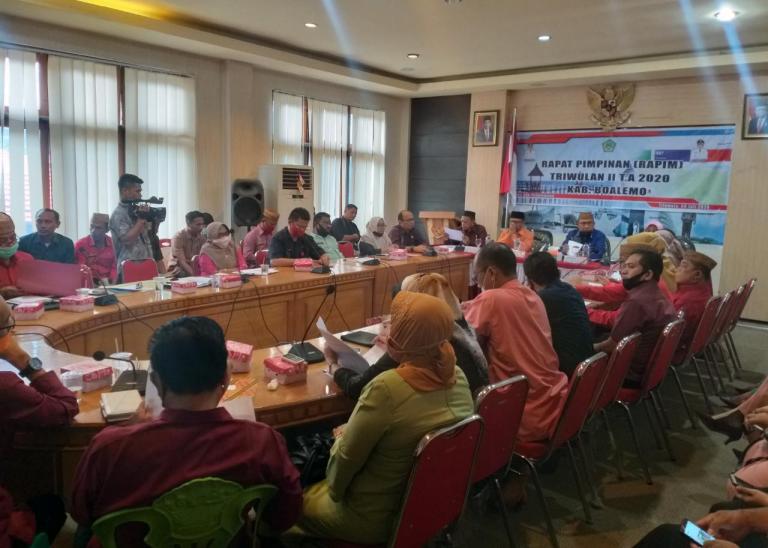 Melalui Rapim Triwulan II Diharapkan Mampu Mengatasi Dampak yang Disebabkan Covid-19 di Boalemo