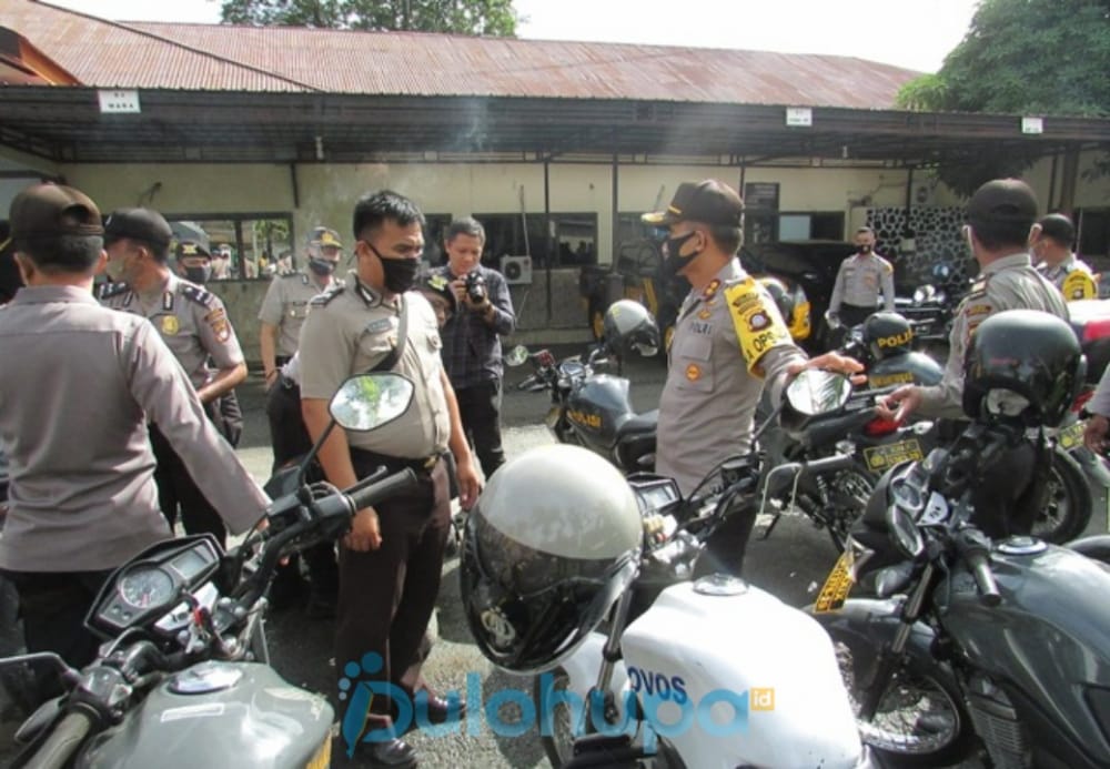 Jelang Pilkada, Polres Gorontalo Periksa Kesiapan Kenderaan Operasional