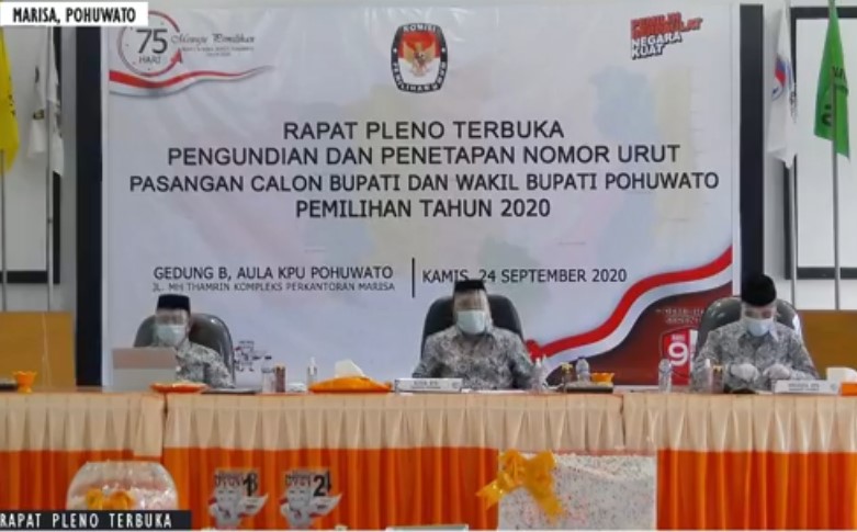 Ini Dia Nomor Urut Empat Pasangan Calon Pilkada Pohuwato 2020