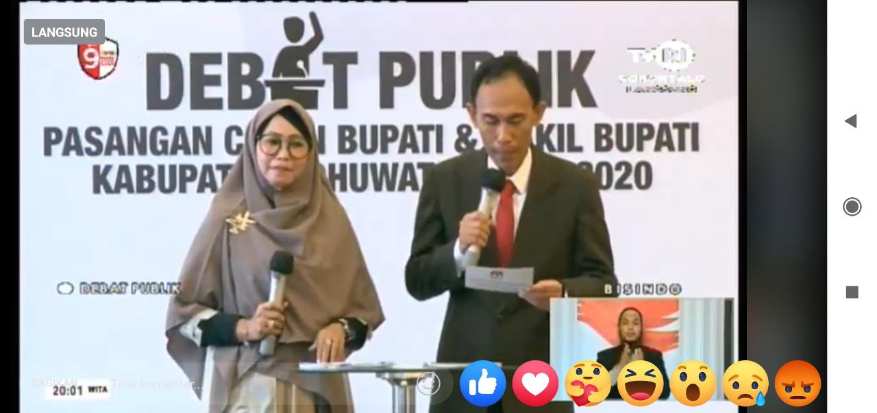 Moderator Debat Kandidat Pilkada Pohuwato Kok Tak Pakai Masker?