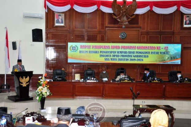 Wagub Hadiri Pelantikan PAW Anggota DPRD Provinsi Gorontalo