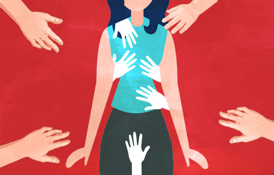 Viral, Video Seorang Perempuan Dilecehkan Oleh Sejumlah Pria. Seorang Oknum Polisi Diduga Ikut Terlibat