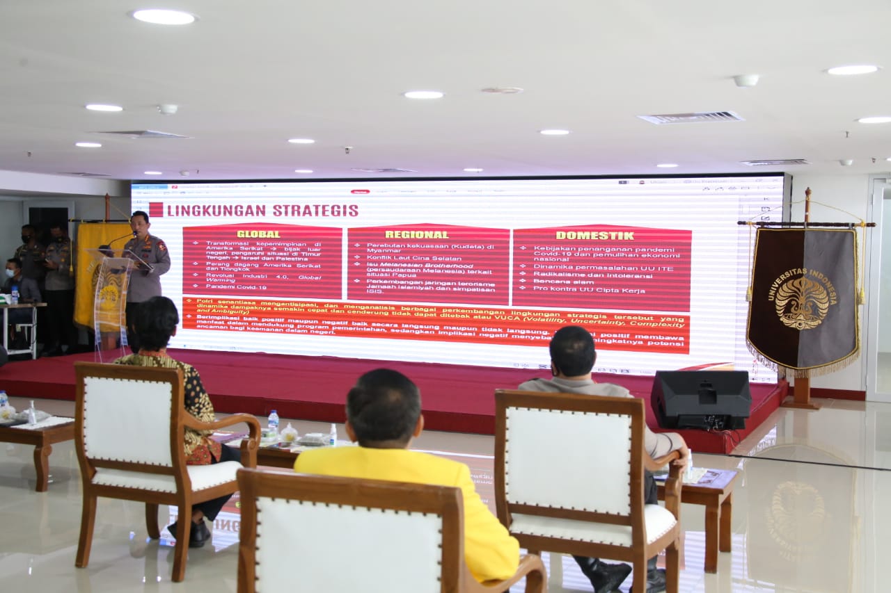 Kapolri Beberkan Peran Polri Tingkatkan Kerukunan Hidup Berbangsa kepada Mahasiswa UI