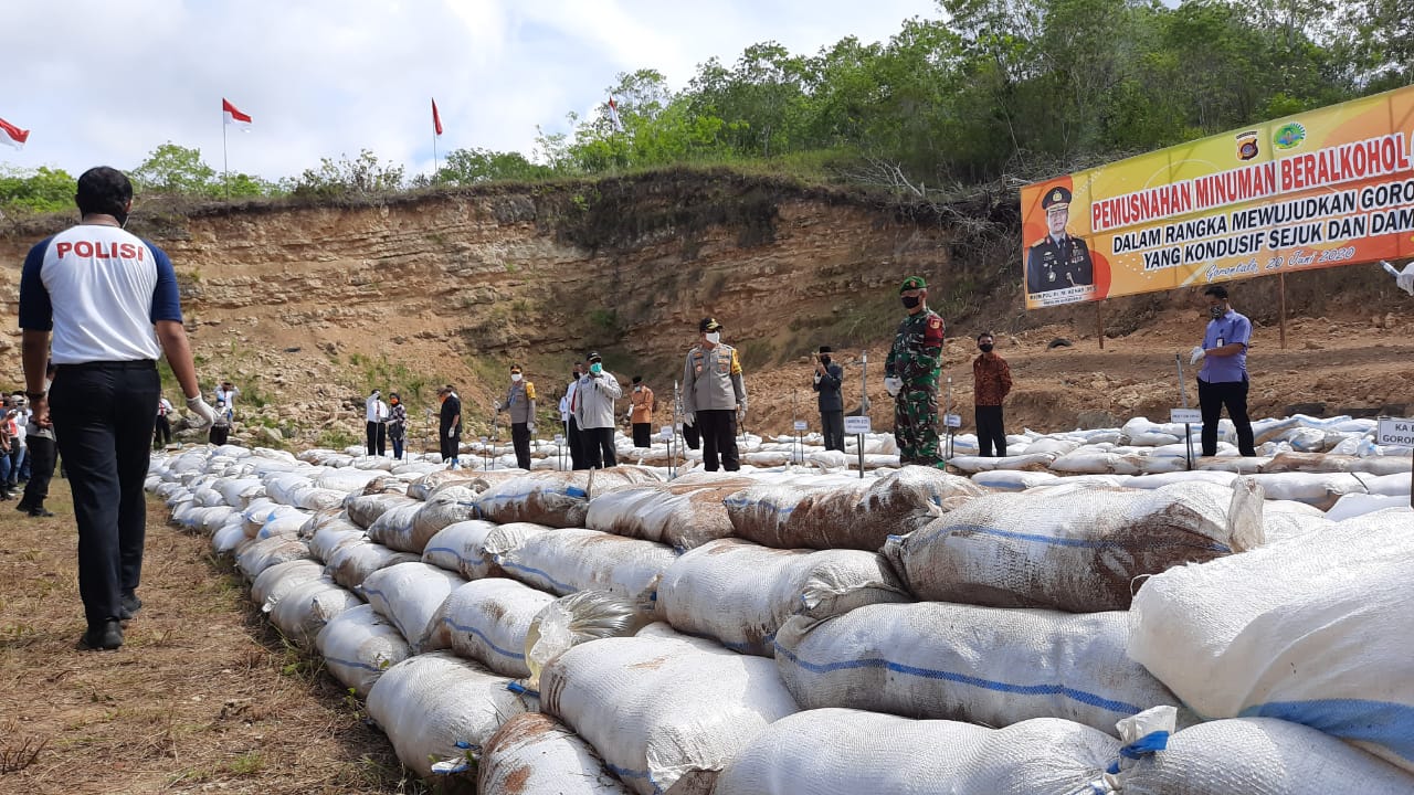 Personil Polres Gorontalo Kota Amankan 3,7 Ton Cap Tikus Jelang Lebaran 