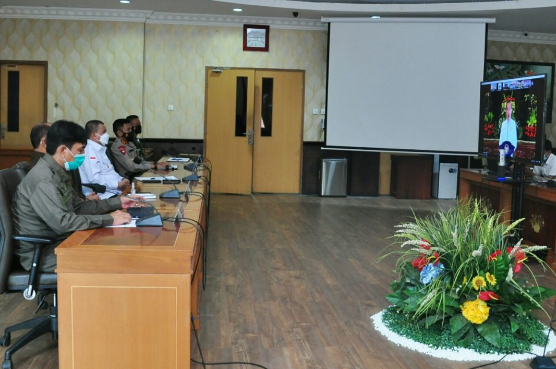 Forkopimda Gorontalo Ikuti Pengarahan Presiden Jokowi