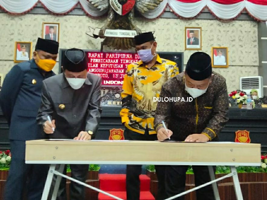DPRD Setujui Laporan Pertanggungjawaban APBD 2020 Pemkab Gorontalo