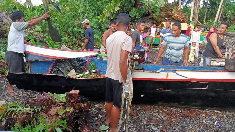 Enam Perahu di Bone Bolango Tertimpa Pohon, Kerugian Ditaksir Puluhan Juta