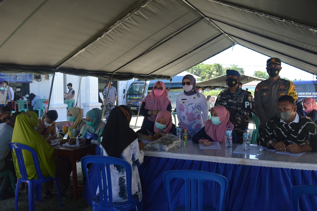 Potret suasana vaksinasi di TPI Inengo/Humas