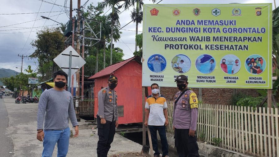 Begini Cara Personel Polsek Dungingi Sosialisasikan PPKM 