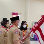 Ketua Kwartir Daerah (Kwarda) Gerakan Pramuka Provinsi Gorontalo, Idah Syahidah Rusli Habibie saat melantik Bupati Pohuwato Saipul Mbuinga dan wakil Bupati Suharsi Igirisa, sebagai Ketua dan Wakil Ketua Majelis Pembimbing Cabang (Mabicab) Pramuka Pohuwato, Rabu (11/8/2021).
