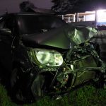 Potret mobil palaku yang menyeruduk kendaraan di depan kawasan RS Dunda Limboto/Reinaldi Julfikram