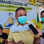 Ketua DPRD Kabupaten Pohuwato Nasir Giasi saat ditemui usai mencanangkan Vaksin Covid-19, di sekretariat Partai Golkar/Hendrik Gani