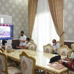 Wali Kota Gorontalo Marten Taha saat menghadiri Rapat Koordinasi Nasional Pengendalian Inflasi/ Reinaldi Julfirman