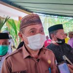 Bupati Pohuwato Saipul A. Mbuinga saat menghadiri kegiatan untuk memperingati 1 Muharam 1443 Hijiriah yang di selenggarakan di Desa Sipayo/Hendrik Gani