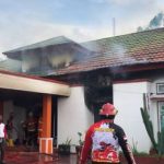 Kondisi kebakaran kantor KPU Provinsi Gorontalo/