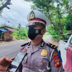 Ipda Jefri Tangahu KBO Satlantas Polres Pohuwato saat ditemui sedang melakukan operasi patuh otanaha/Hendrik Gani