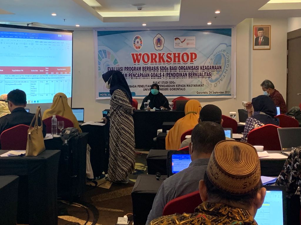 Sejumlah peserta Workshop Evaluasi Program Berbasis SDGs dari tiga Wilayah Kabupaten/Kota di Provinsi Gorontalo/Reinaldi Julfirman
