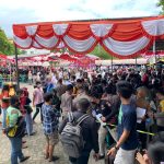 Kondisi vaksinasi di Lapangan Taruna Remaja/