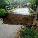 Jalan di Desa Ulapato A, Kecamatan Telah Biru longsor/BPBD Kabupaten Gorontalo