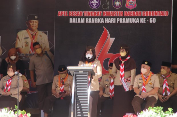 Kwarda Gorontalo Gelar Upacara Peringatan HUT Pramuka