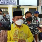 Wali Kota Gorontalo, Marten Taha pada kegiatan Barisan Pemuda Nusantara (BAPERA) dalam rangka memperingati hari sumpah pemuda, Kamis (28/10/21) di Taman Kota Gorontalo.