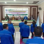 Bupati Pohuwato Saipul Mbuinga saat menghadiri pelantikan DPD Bamagnas dan pengrus LPPD Kabupaten Pohuwato/istimewa