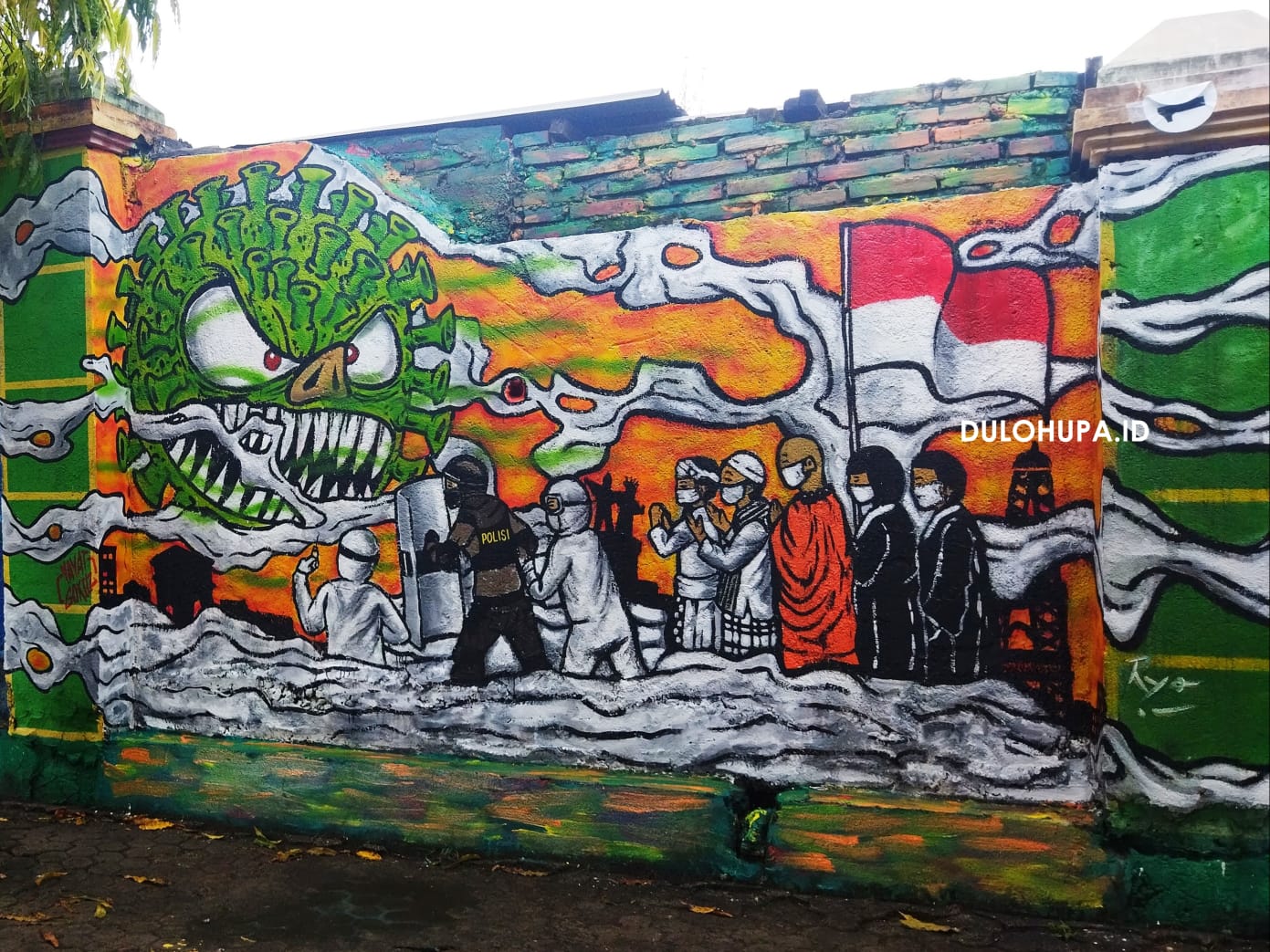Mural karya Muhamad Hidayat Dangkua aka Yayat Gokilzz/Fandiyanto Pou
