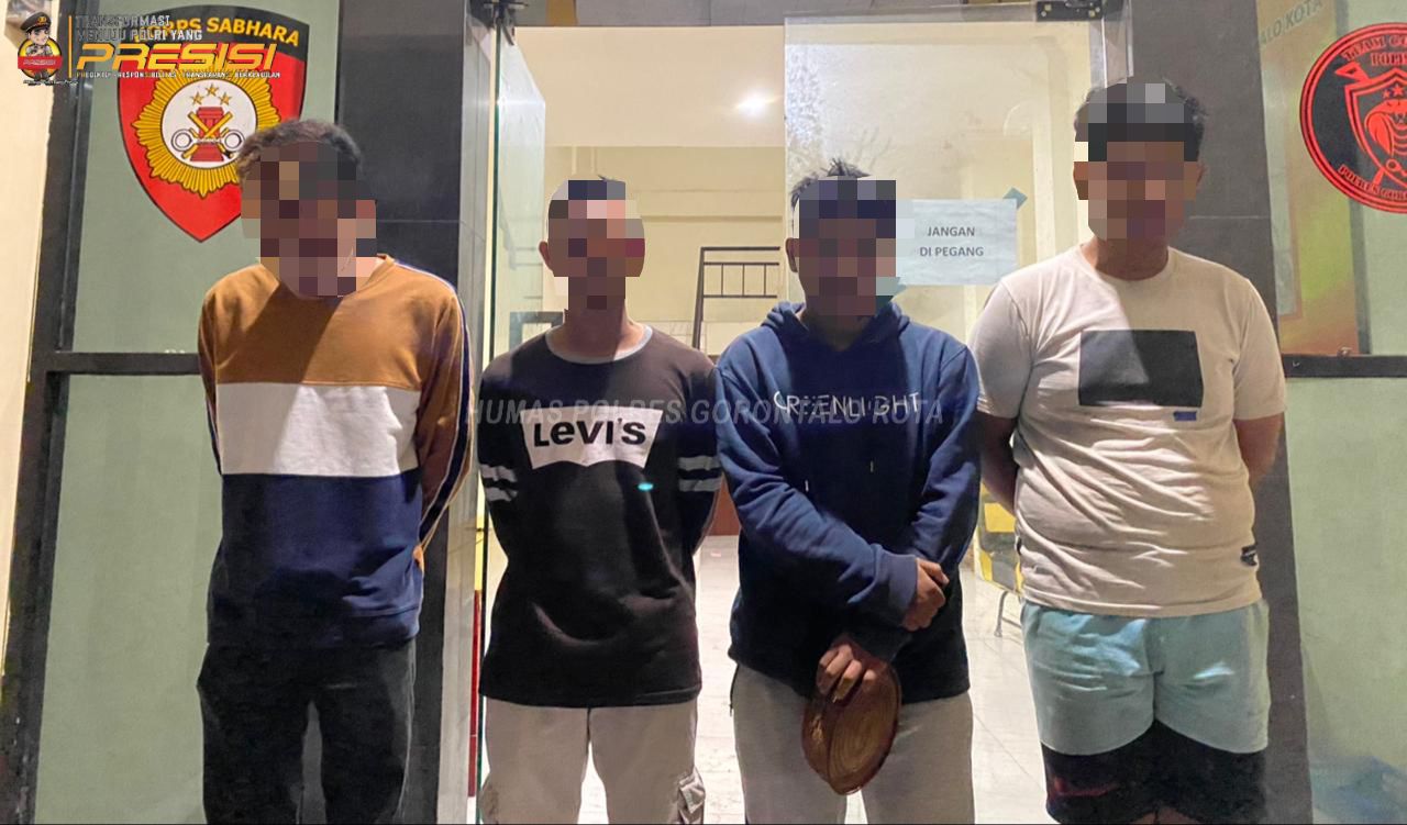 Empat Pemuda Diamankan Dari Arena Balap Liar di Kota Gorontalo