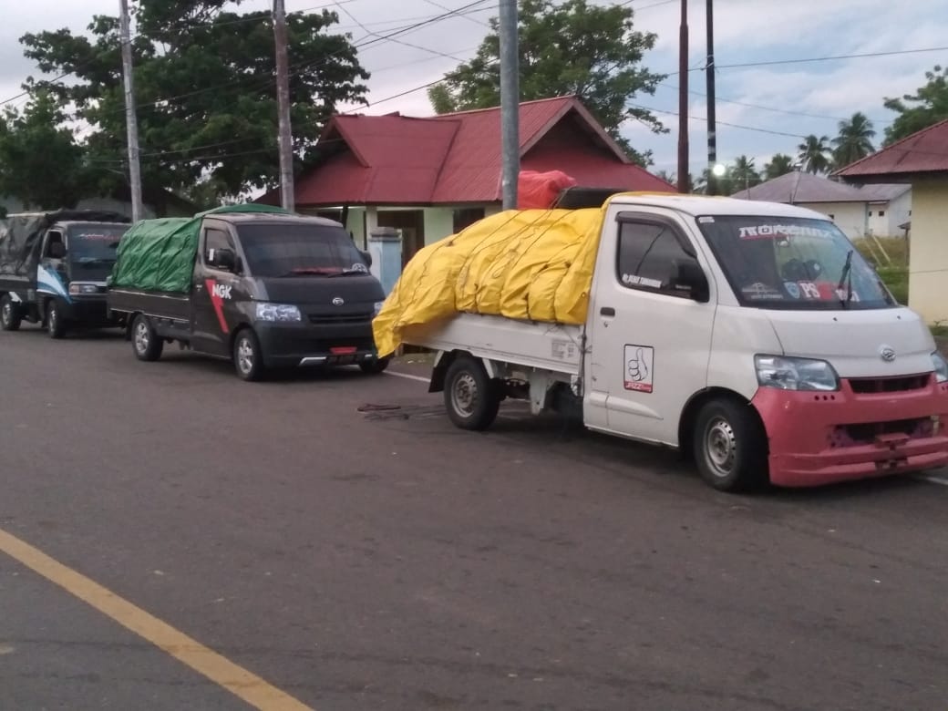 Personil Pos Pam Perbatasan Gorontalo-Sulteng Berhasil Amanakan Mobil Pick Up Bermuatan Cap Tikus