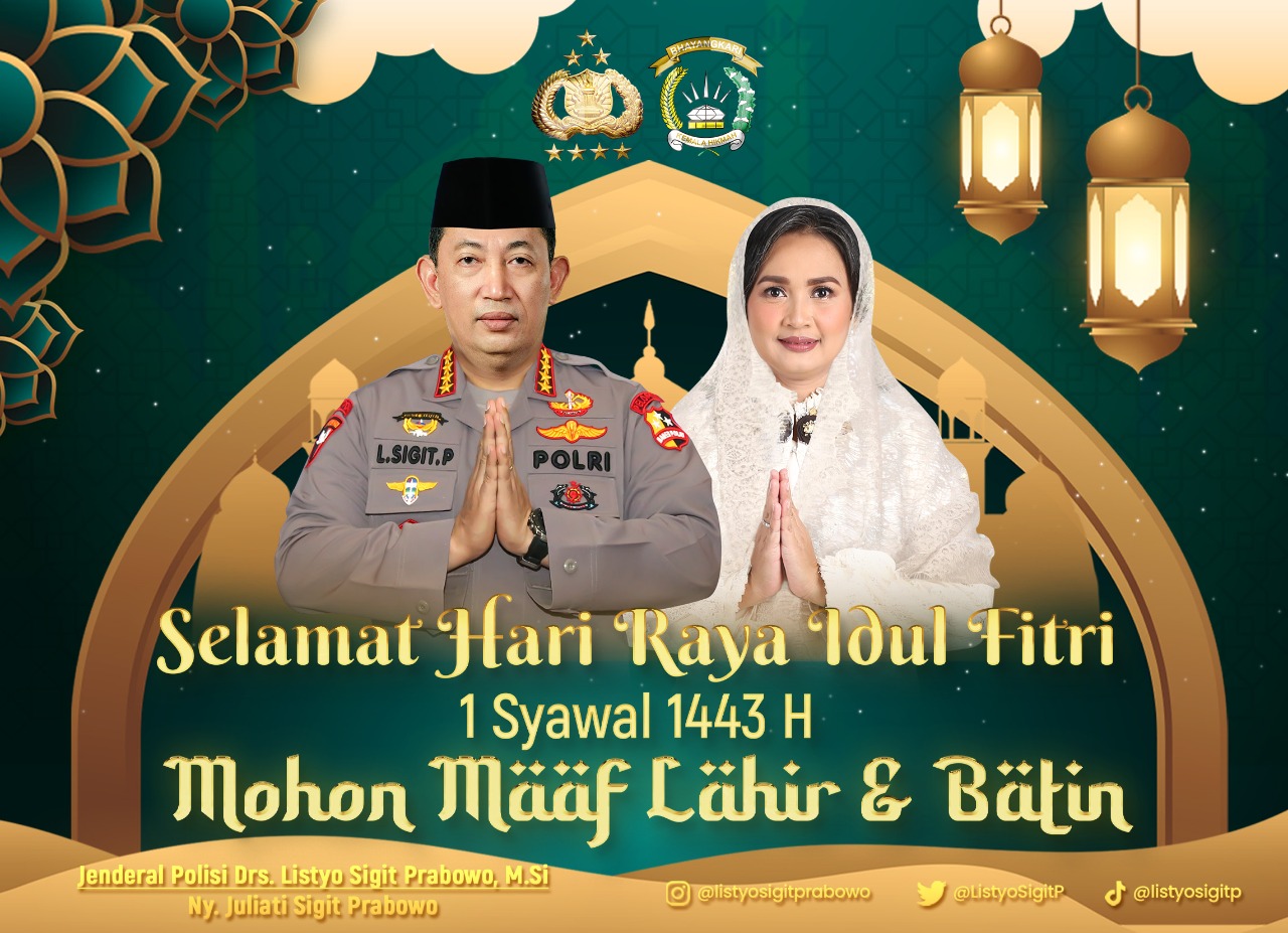 Kapolri Ucapkan Selamat Idul Fitri: Wujudkan Indonesia Tangguh dan Tumbuh