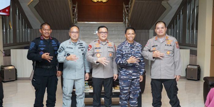Danlatamal VIII Manado Kunjungi Polda Gorontalo