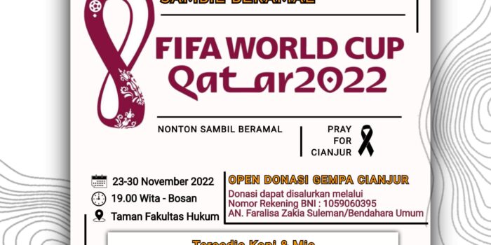 Nobar Piala Dunia Sambil Beramal untuk Korban Gempa Cianjur