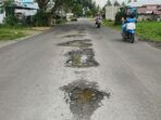 Belum Lama di Aspal, Ruas Jalan AK Luneto di Gorontalo Mulai Rusak Berlubang 