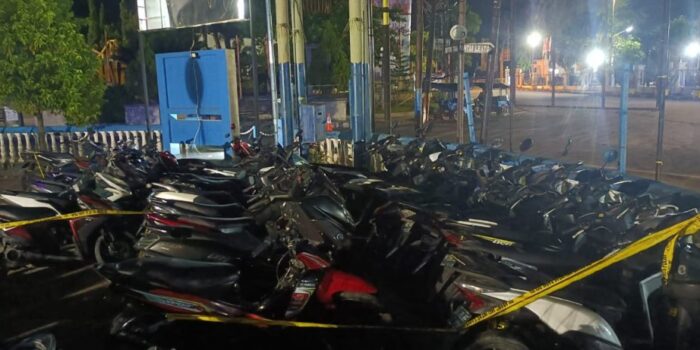 Razia Balap Liar, Polresta Gorontalo Kota Amankan Puluhan Sepeda Motor