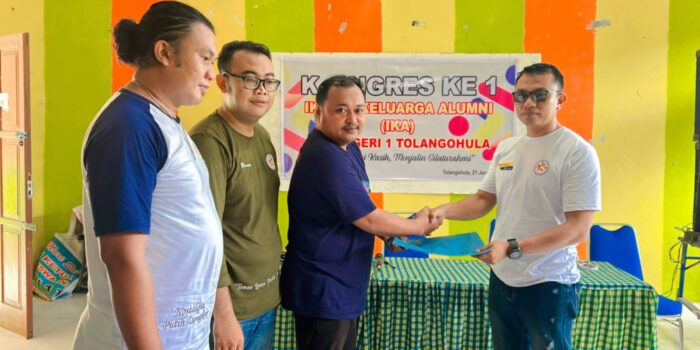 IPDA Arifin Mahadjani Rebut Ketua Pertama IKA SMPN 1 Tolangohula