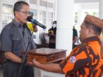 Jelang Hari Patriotik, Sekda Kota Gorontalo Terima Kirab Bendera Pusaka 1942