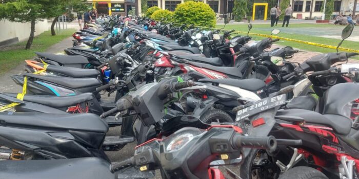 Polres Bone Bolango Amankan 98 Unit Sepeda Motor di Bulan Ramadan